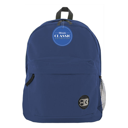 17 inch navy blue classic backpacks -- 12 per case