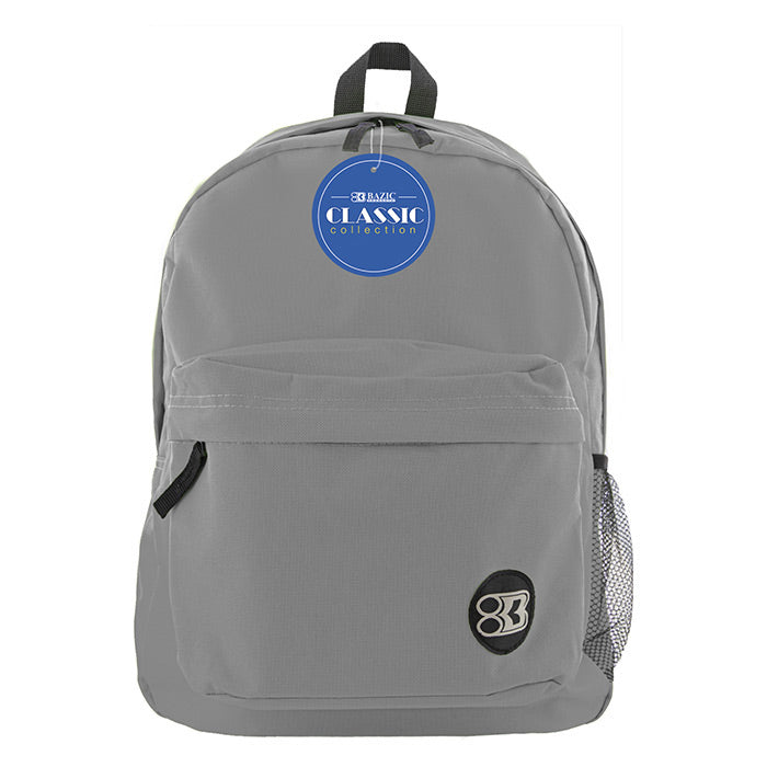 17 inch gray classic backpack -- 12 per case