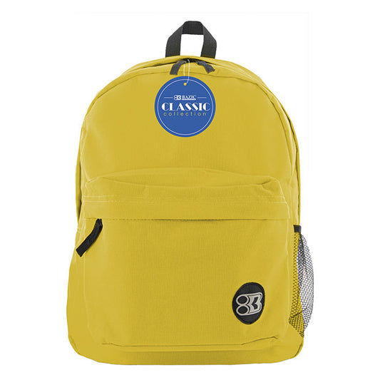 17 inch mustard classic backpacks -- 12 per case