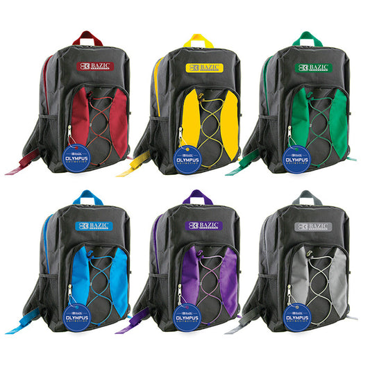 17 inch olympus backpack - assorted color -- 24 per case