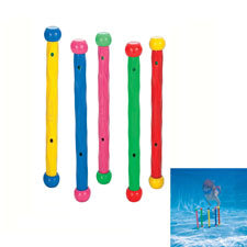 underwater play sticks - 5 assorted - age 6+ -- 1 per box