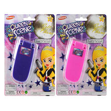 girl cell phone w sound light on card -- 24 per box