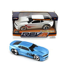 friction car rev roller - blue/white -- 1 per box