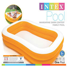 inflatable pool swim center 90x58x18 mandarin - age 6+ -- 1 per box