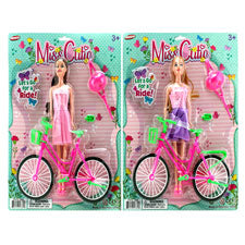 girl w/ bike cardboard display  -- 1 per box