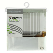 solid peva shower curtain - clear 180x180cm -- 6 per box