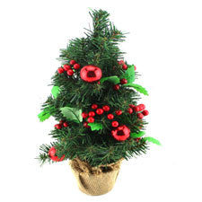 17 inch pre-lit artificial tree with fabric bottom cover -- 12 per box