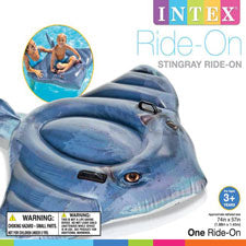 25dis intex ride-on 74 x 57 stingray age 3 shelf box -- 1 per box