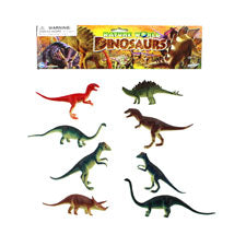 8pc 6 dino in pvc bag w header 975100 -- 12 per box