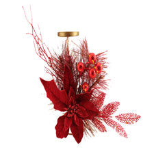 xm flower 10 candle holder - red -  -- 12 per box