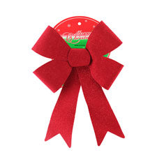 velvet ribbon glittered - red - w25cm h33cm - x 38cm - ma -- 1 per box