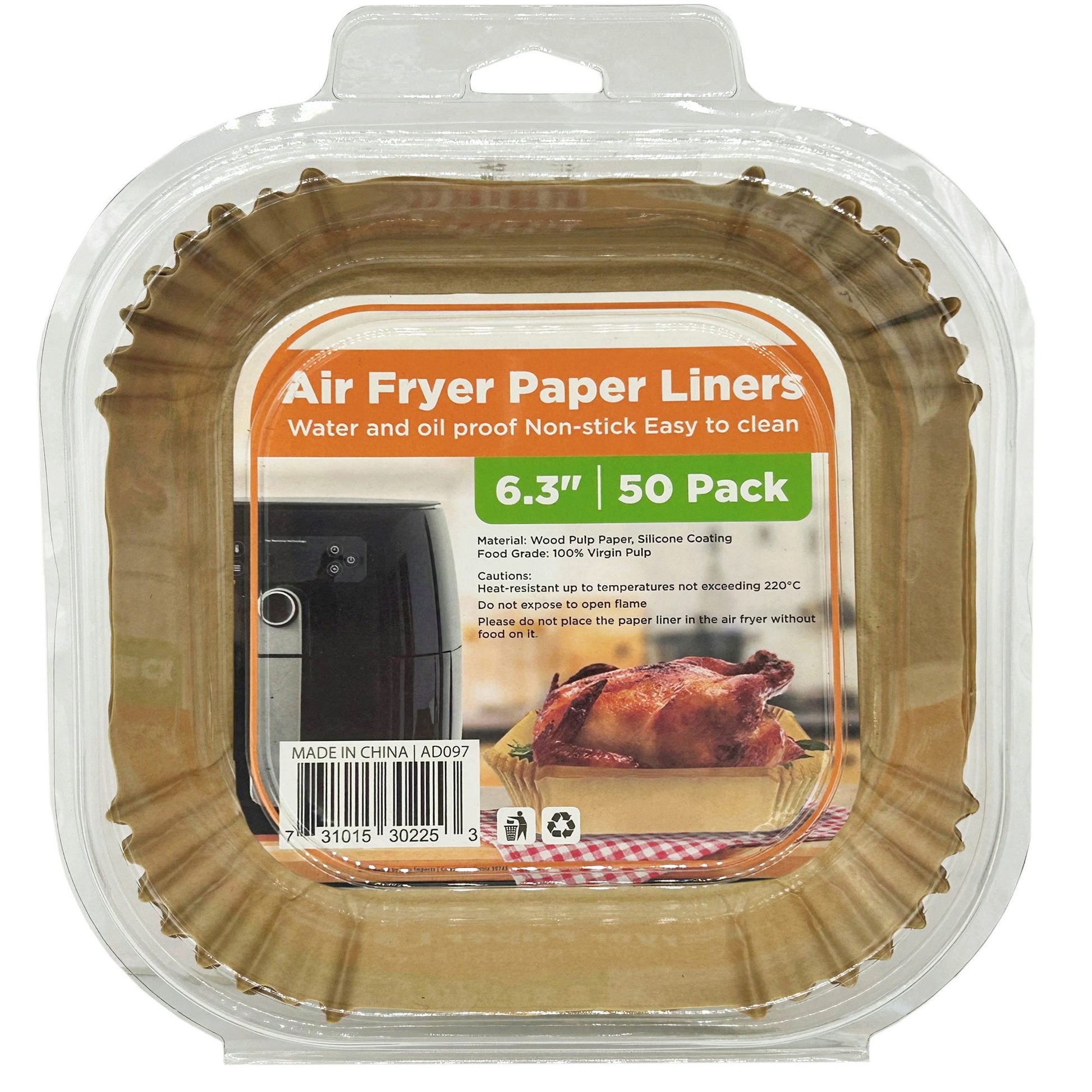 6.3 50 pack air fryer liners -- 12 per box