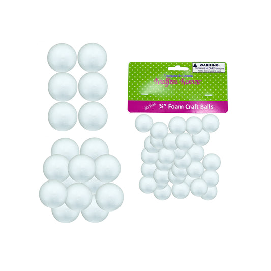 bulk foam craft balls  -  -- 42 per box