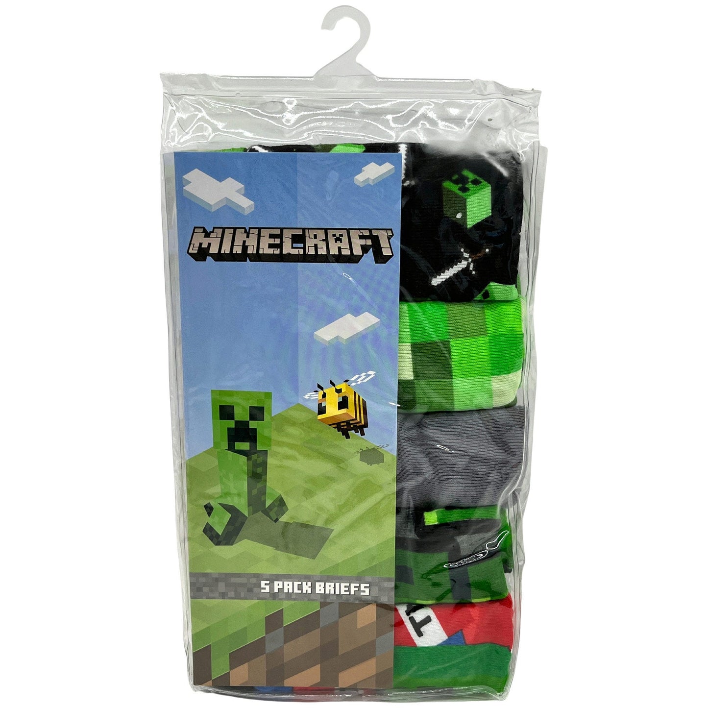 5 pack minecraft boys briefs in size 4 -- 8 per box