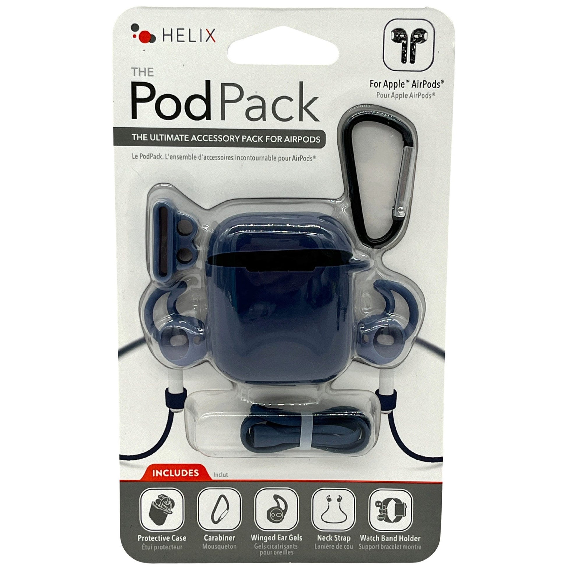 helix blue 5- in-1 podpack airpod accessory kit blue -- 24 per case