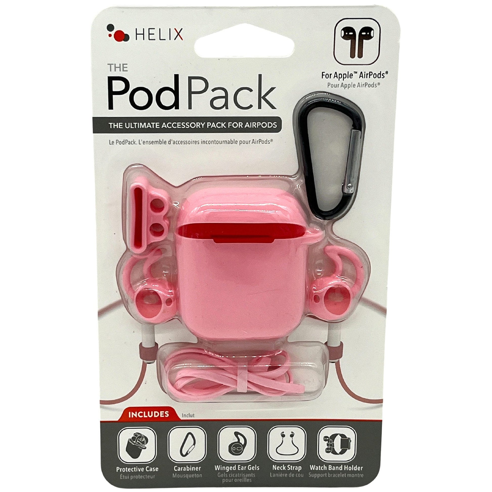 helix pink 5- in-1 podpack airpod accessory kit pink -- 24 per case