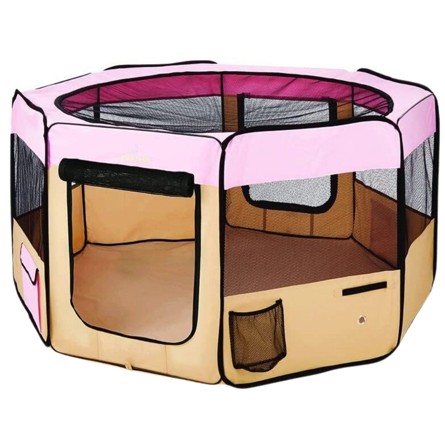 zampa small pet playpen in pink -- 6 per case