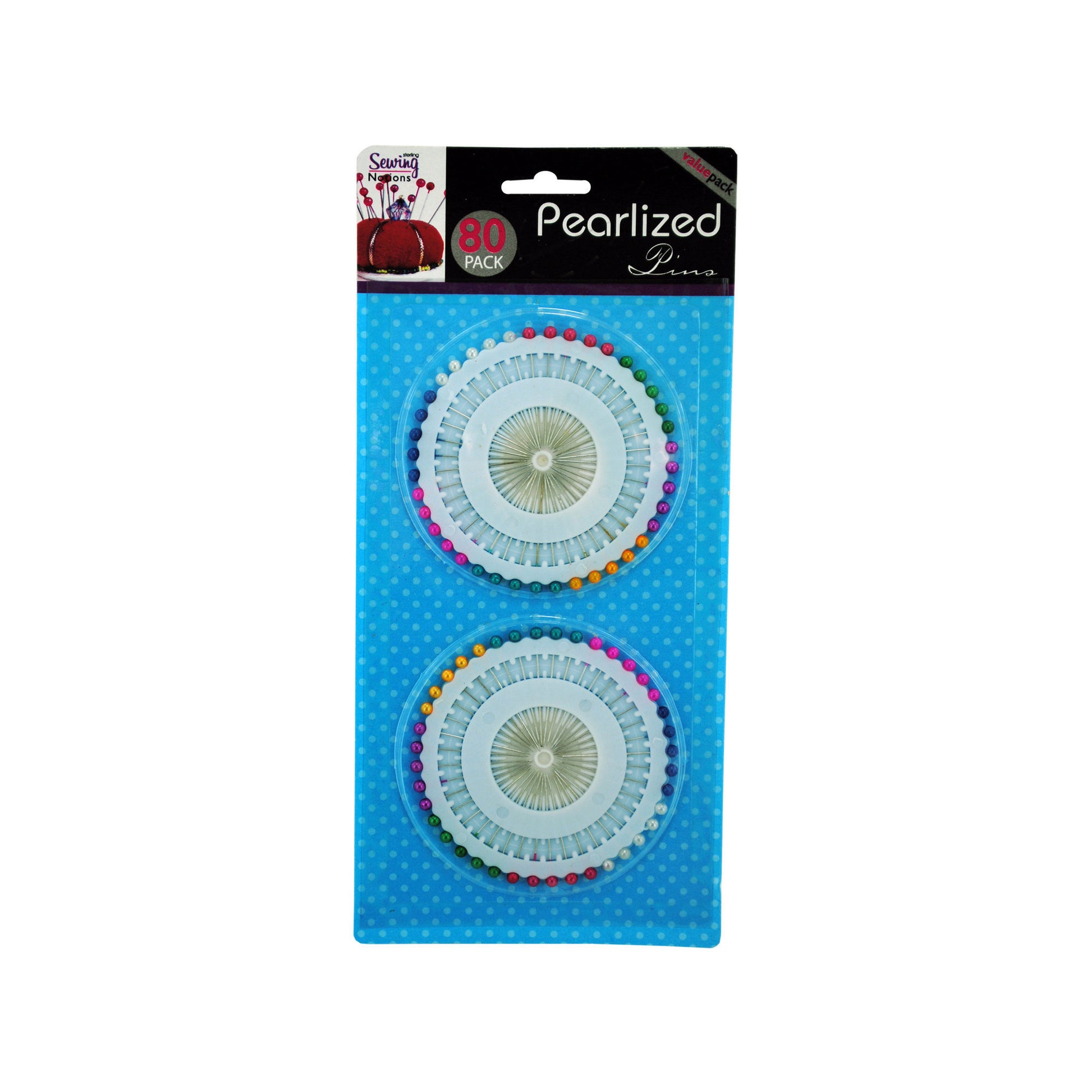 pearlized straight pins  -  -- 38 per box