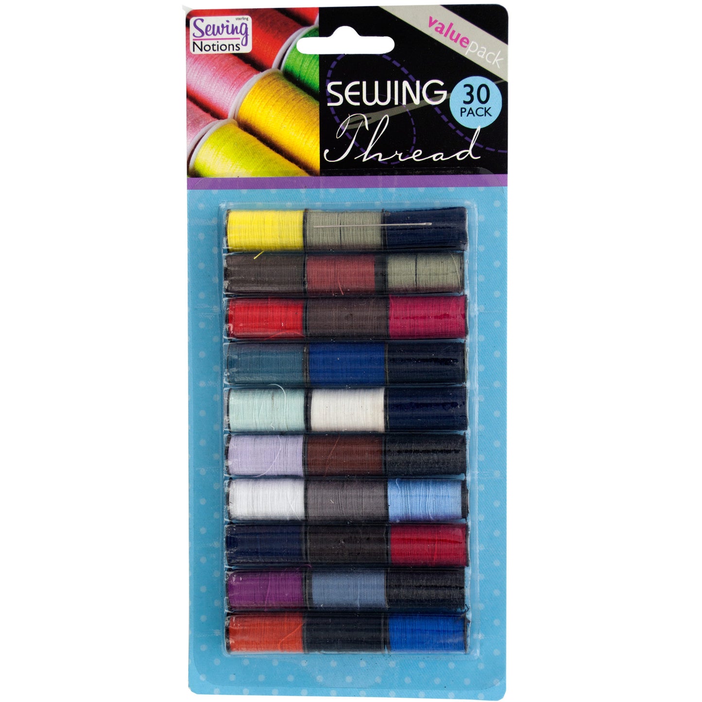 sewing thread set - 10 color variety - 240 count -- 29 per box