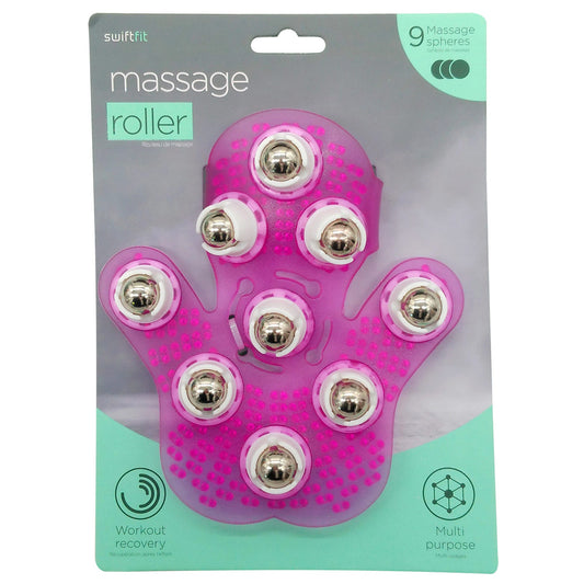 swift fit pink multi- purpose palm massage roller with 9 spheres -- 12 per box