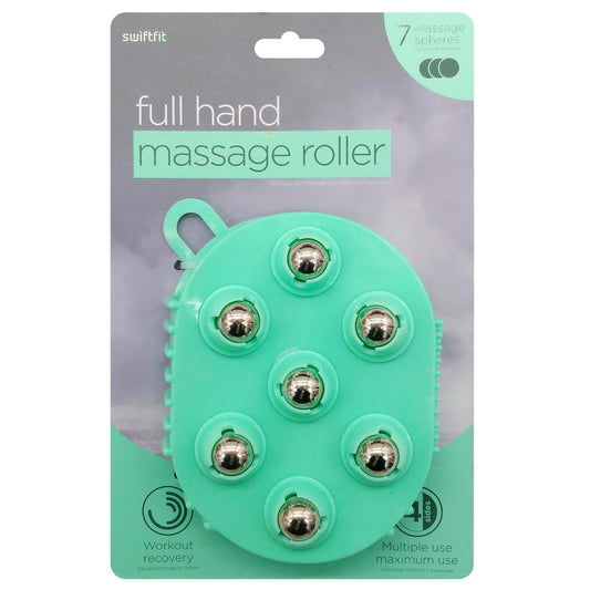 swift fit teal 4 sides full hand massage roller with 7 spheres -- 12 per box