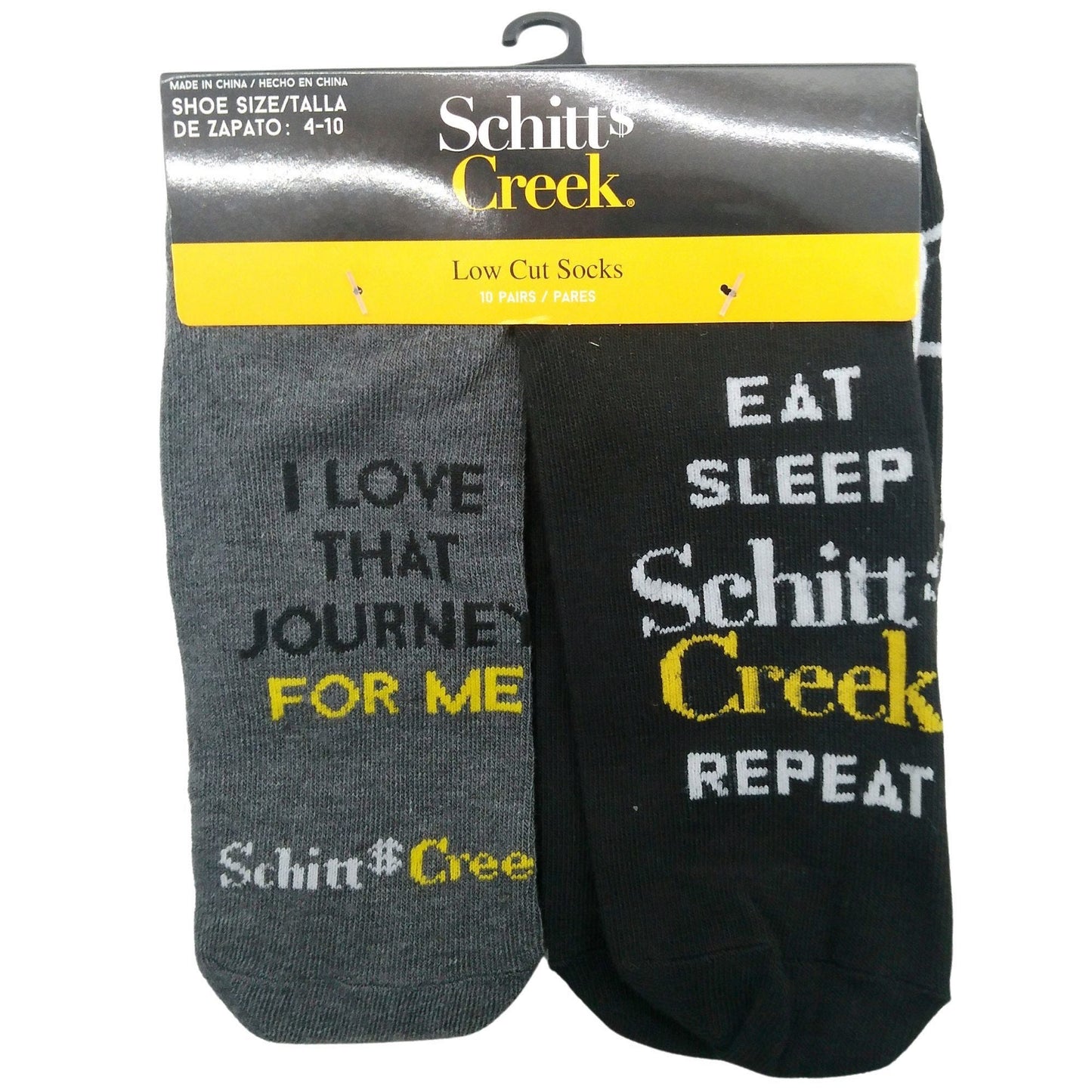 10 pack schitt s creek that journey no show socks in size 4-10 -- 8 per box