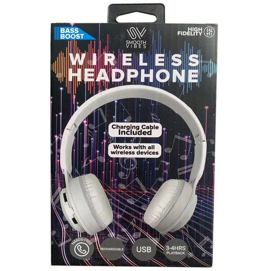 white wireless over- ear headphone set -- 4 per box