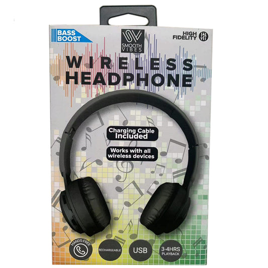 black wireless over- ear headphone set -- 4 per box