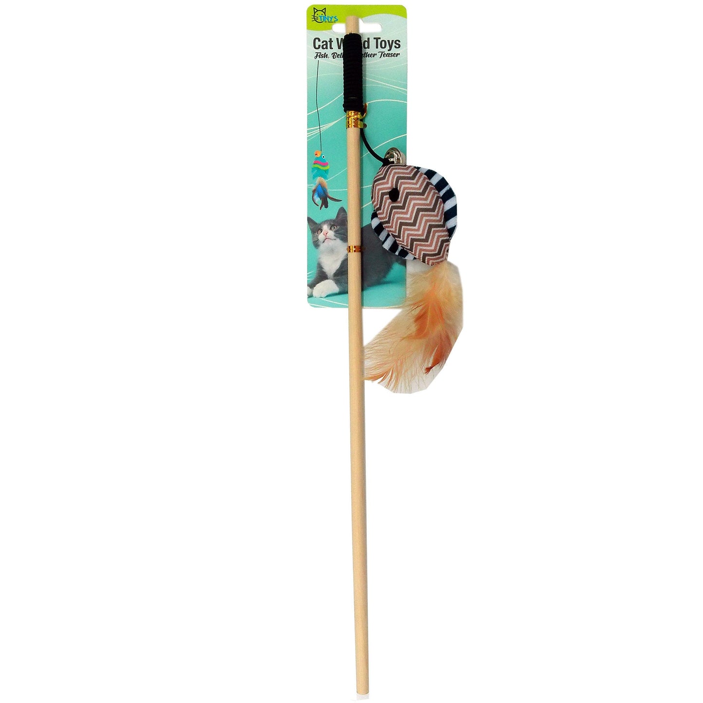 16 fishing teaser wand cat toy -- 18 per box