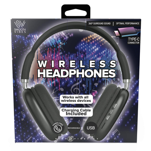 black type-c wireless lightweight headphones -- 4 per box