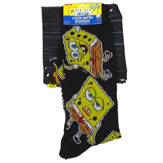 sponge bob crew socks with bandana set -- 20 per box