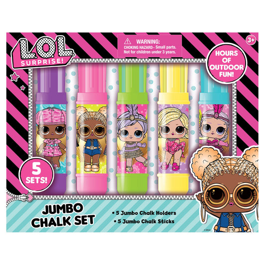 lol surprise 5 piece jumbo chalk sticks with holders -- 10 per box