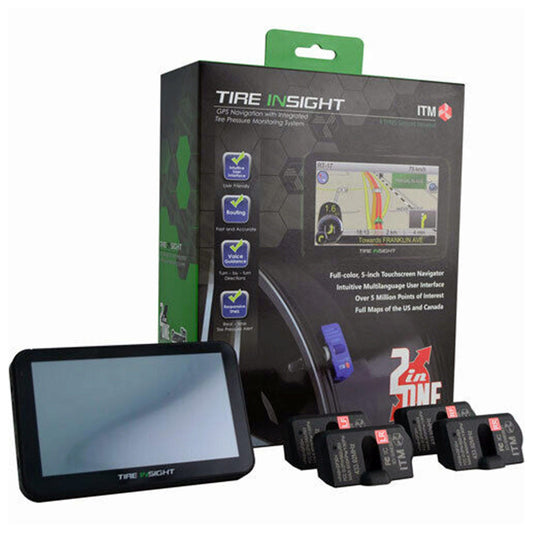 tire insight gps navigation system with 5 touchscreen display and integrated tire pressure moni -- 4 per box