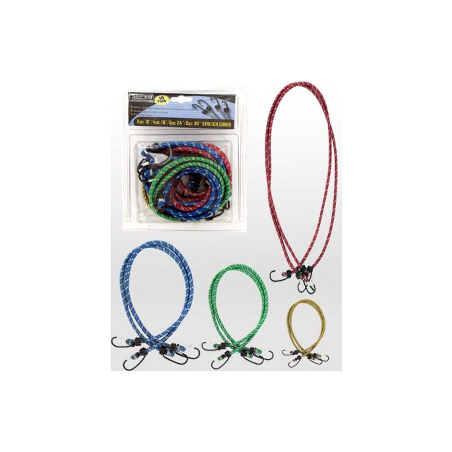 multi-purpose stretch cords - hardware -- 8 per box