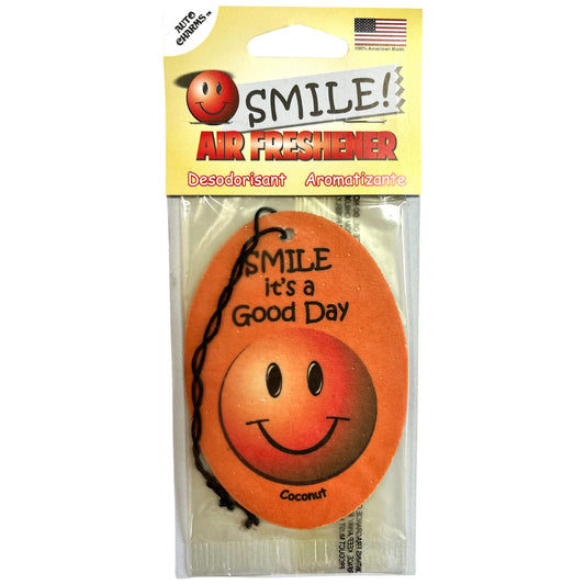 smile it s a good day air freshener in coconut scent -- 60 per box