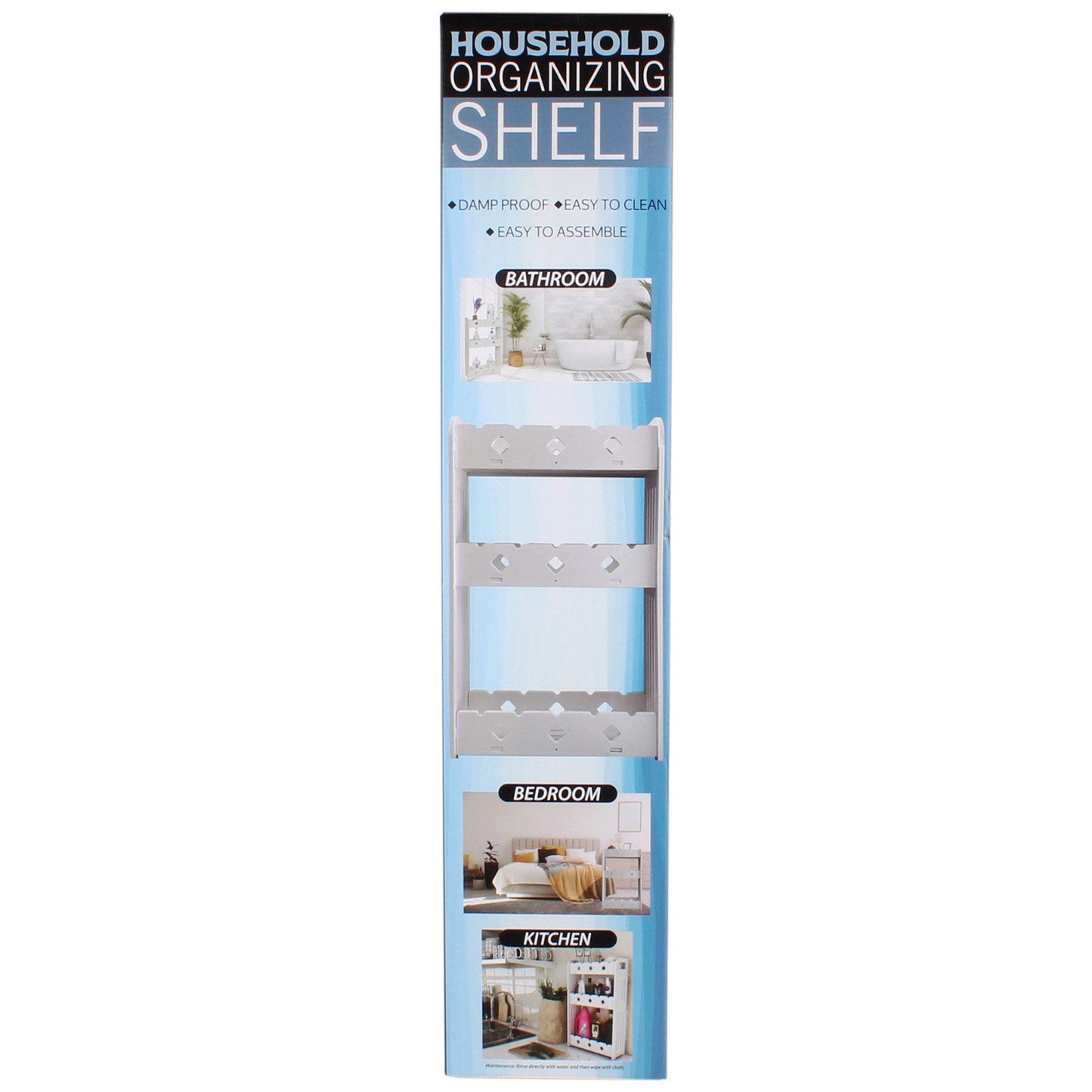 23 tall white wood three- level bathroom organizing shelf -- 2 per box