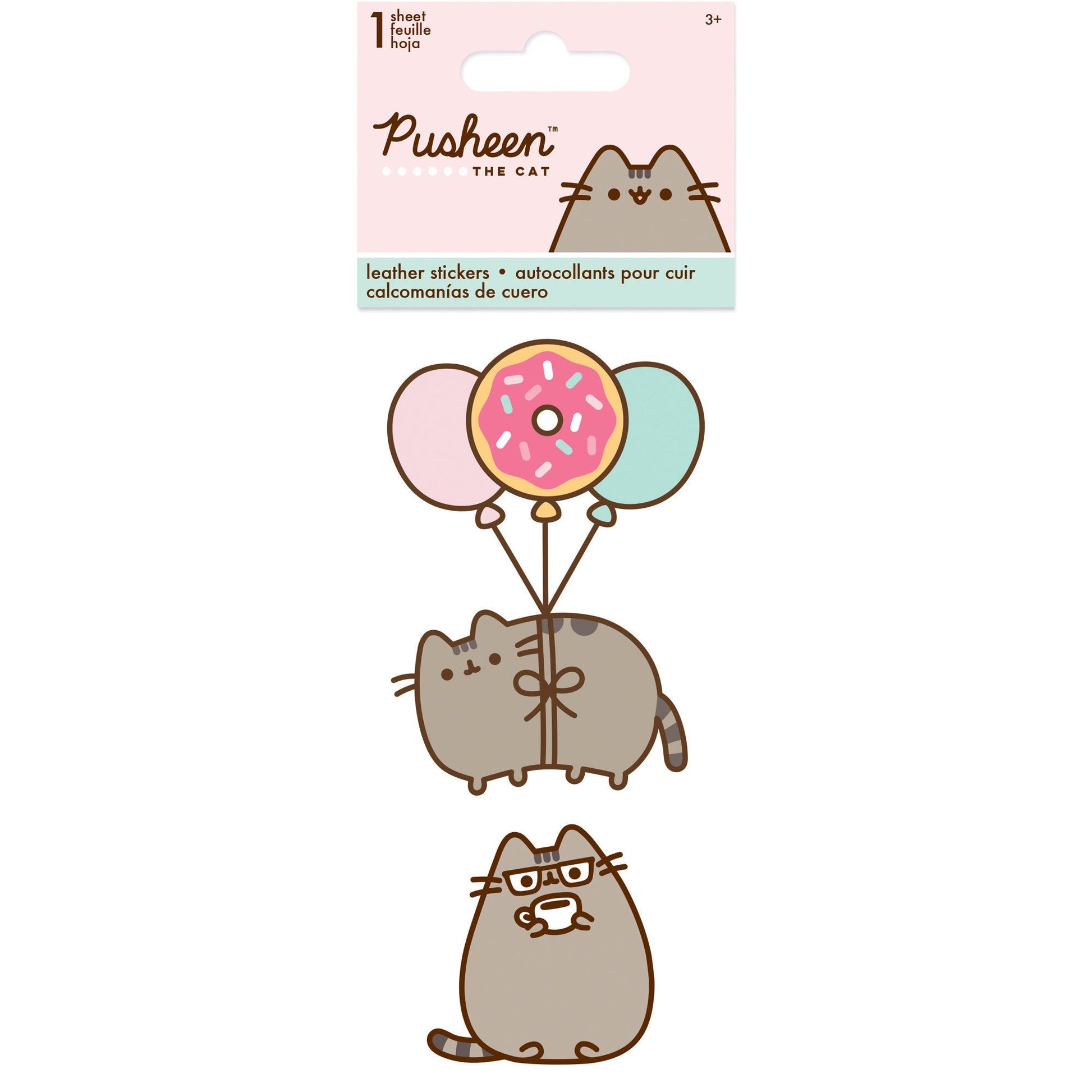 pusheen the cat leather stickers -- 78 per box