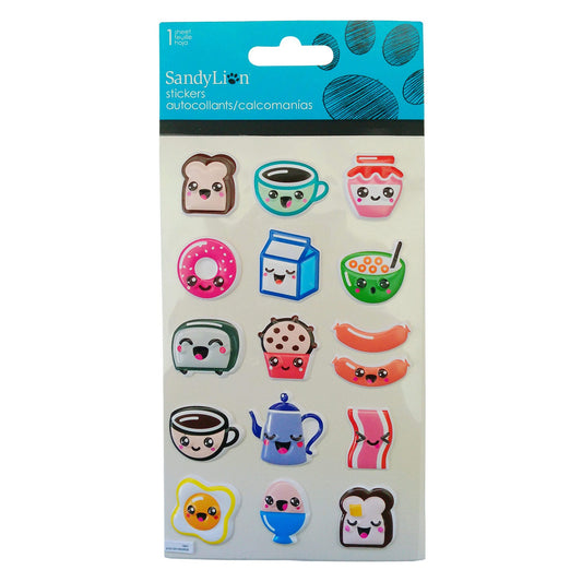 food fun bubble stickers -- 78 per box