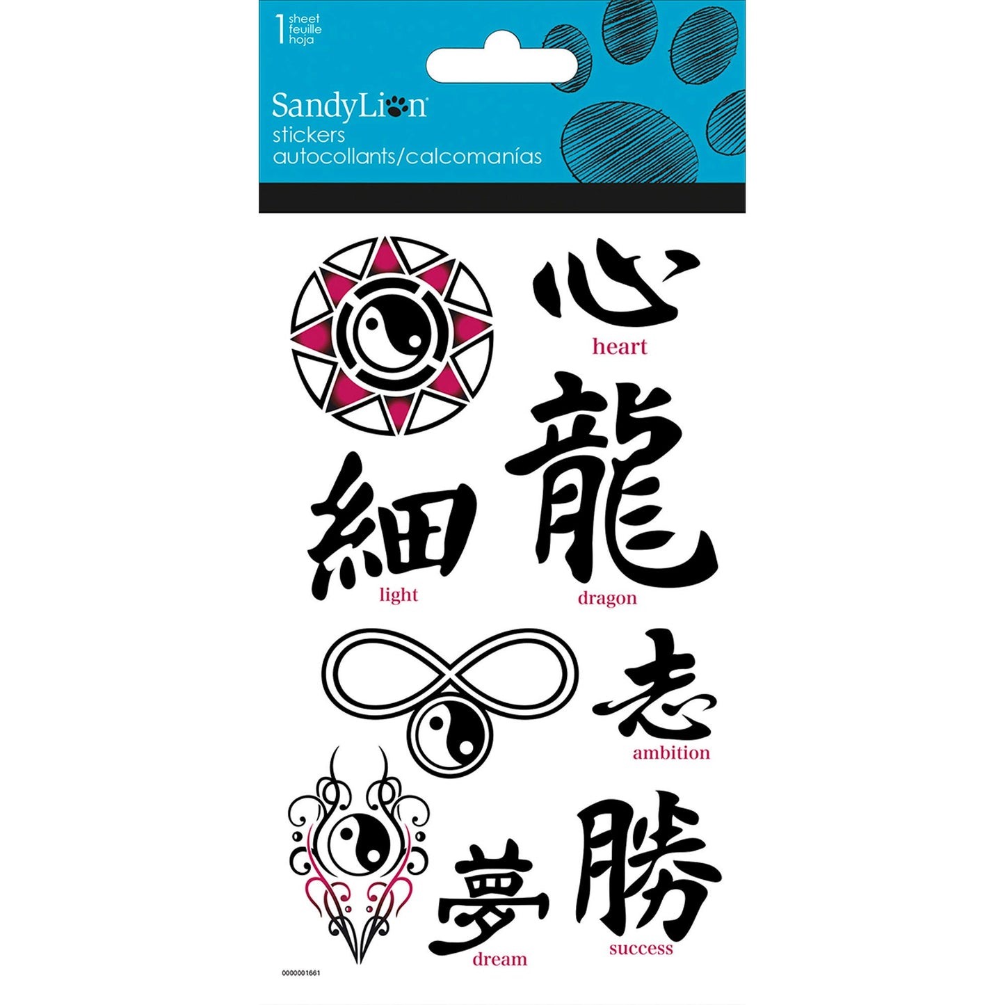 kanji clear stickers -- 78 per box