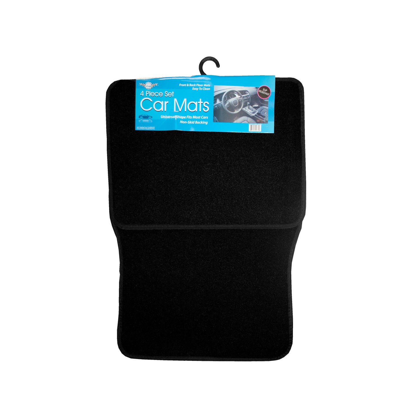 universal black car mat set -- 3 per box