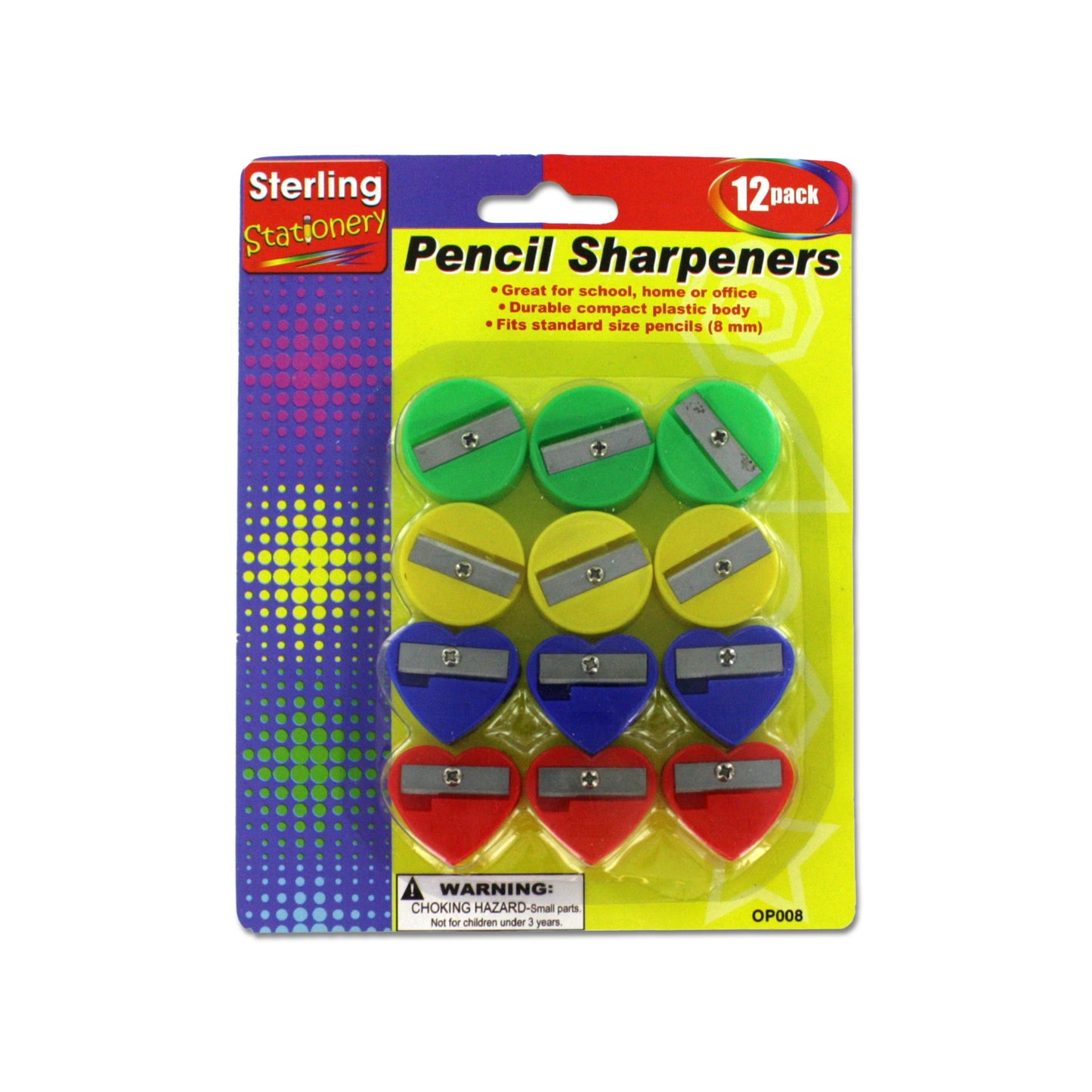 fun shape pencil sharpeners -  -- 32 per box