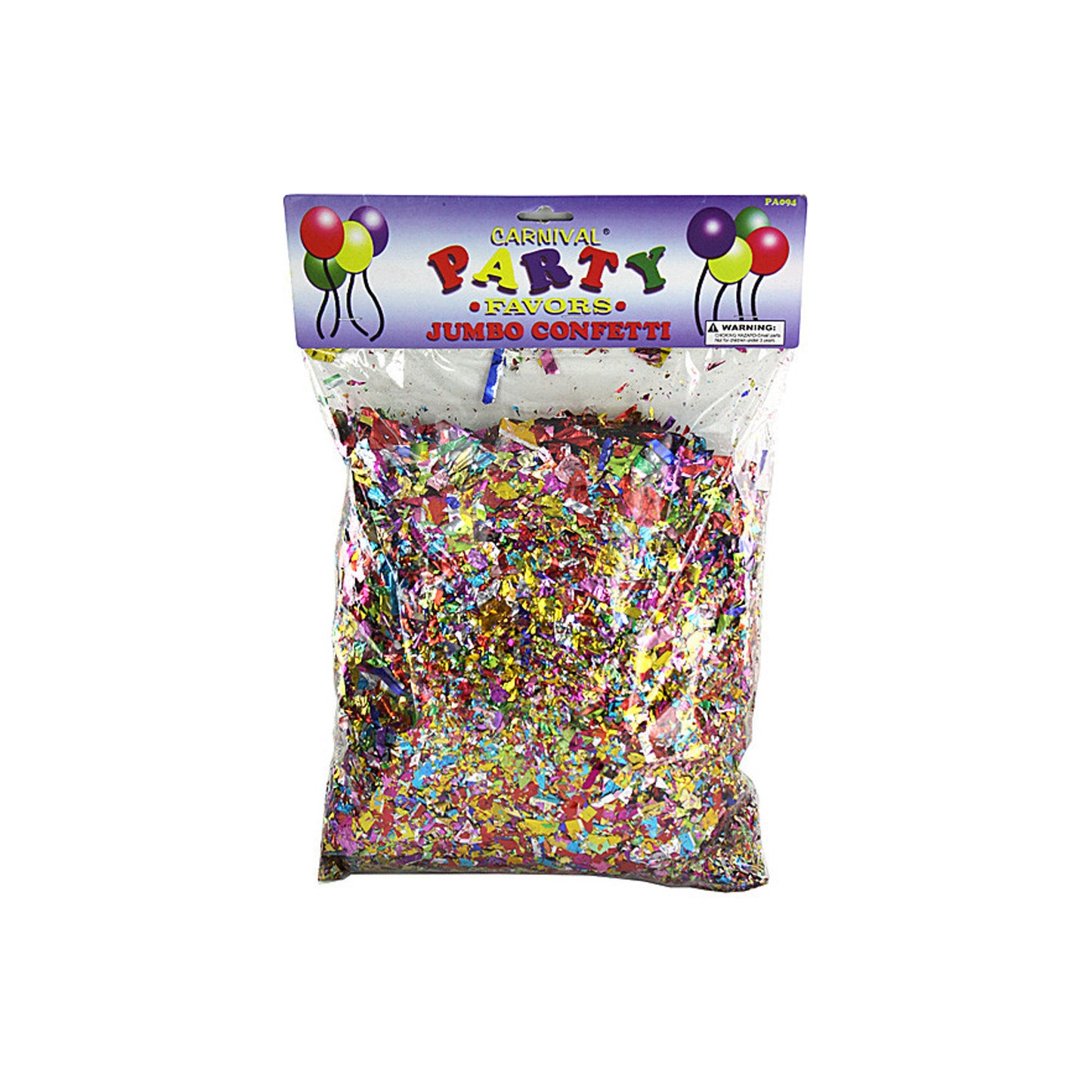 jumbo metallic confetti pack - 144 pieces -- 33 per box