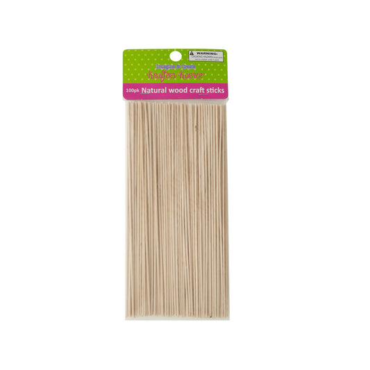 natural wood craft sticks  - creative crafting projects -- 38 per box