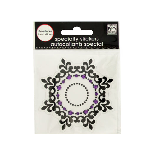 black icon rhinestone specialty sticker  -- 100 per box