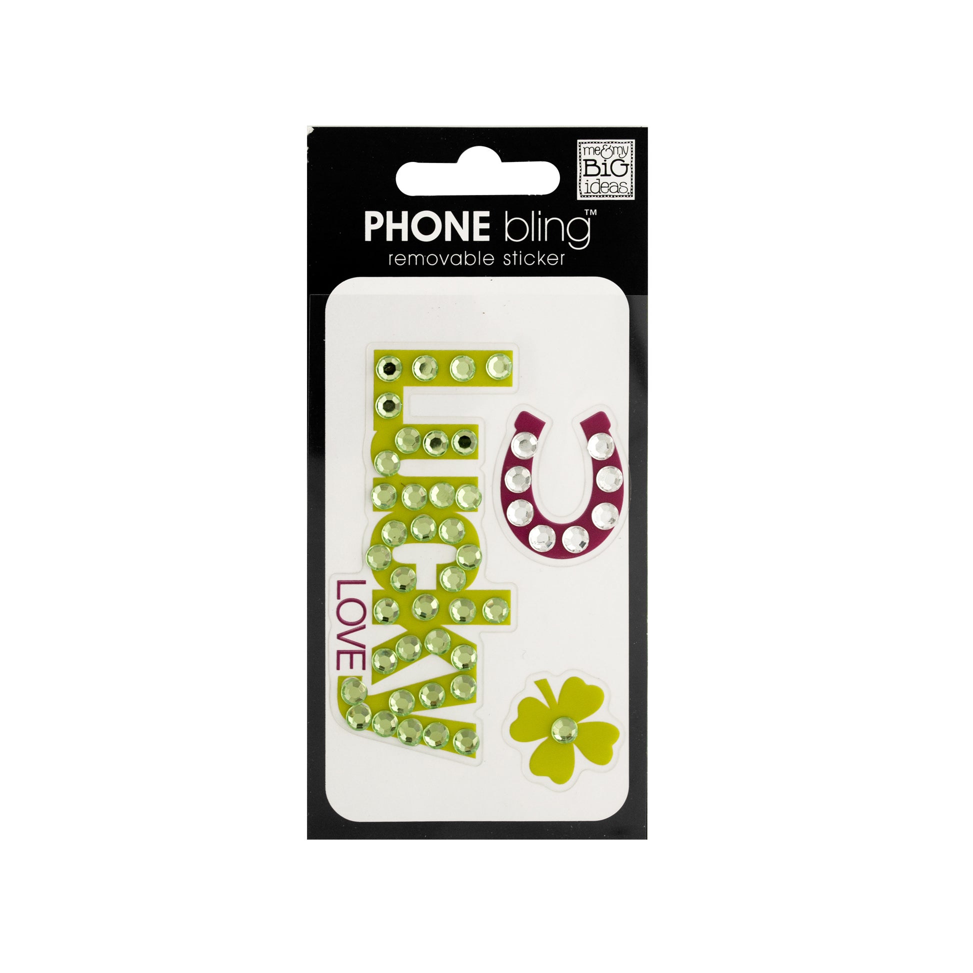 lucky love phone bling stickers - waterproof - aa pack -- 100 per box