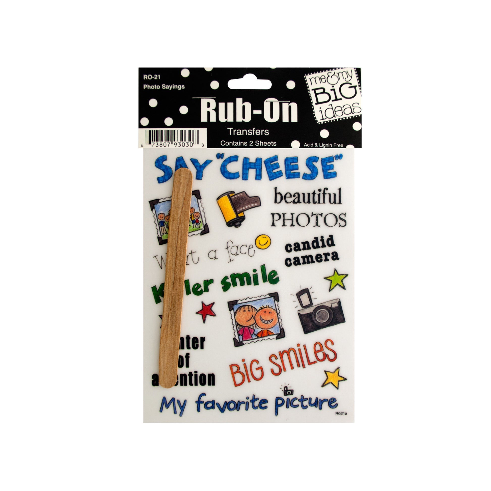 photo sayings rub-on transfers - aa pack -- 86 per box