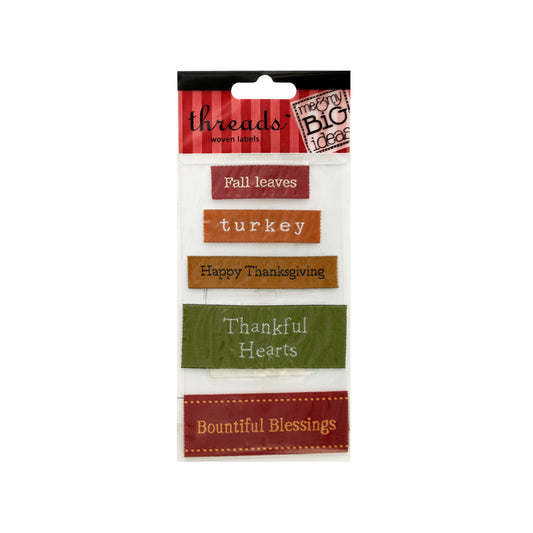 thanksgiving woven labels -   -- 100 per box