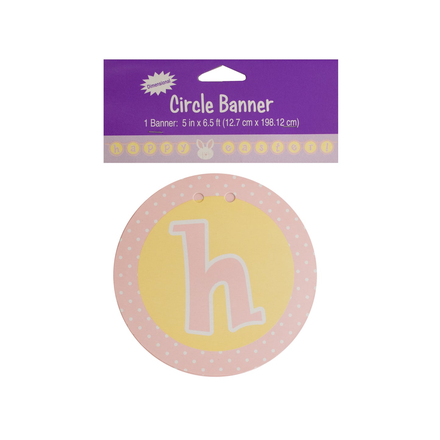 happy easter circle banner - -  -- 36 per case