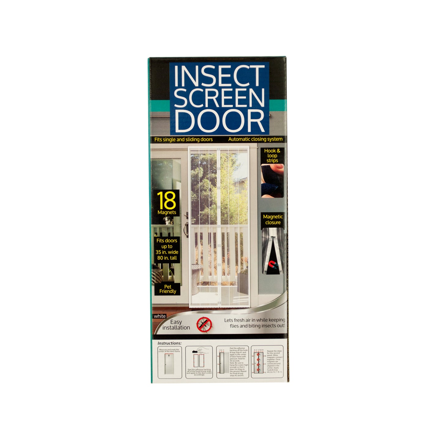 magnetic insect screen door -- 6 per box