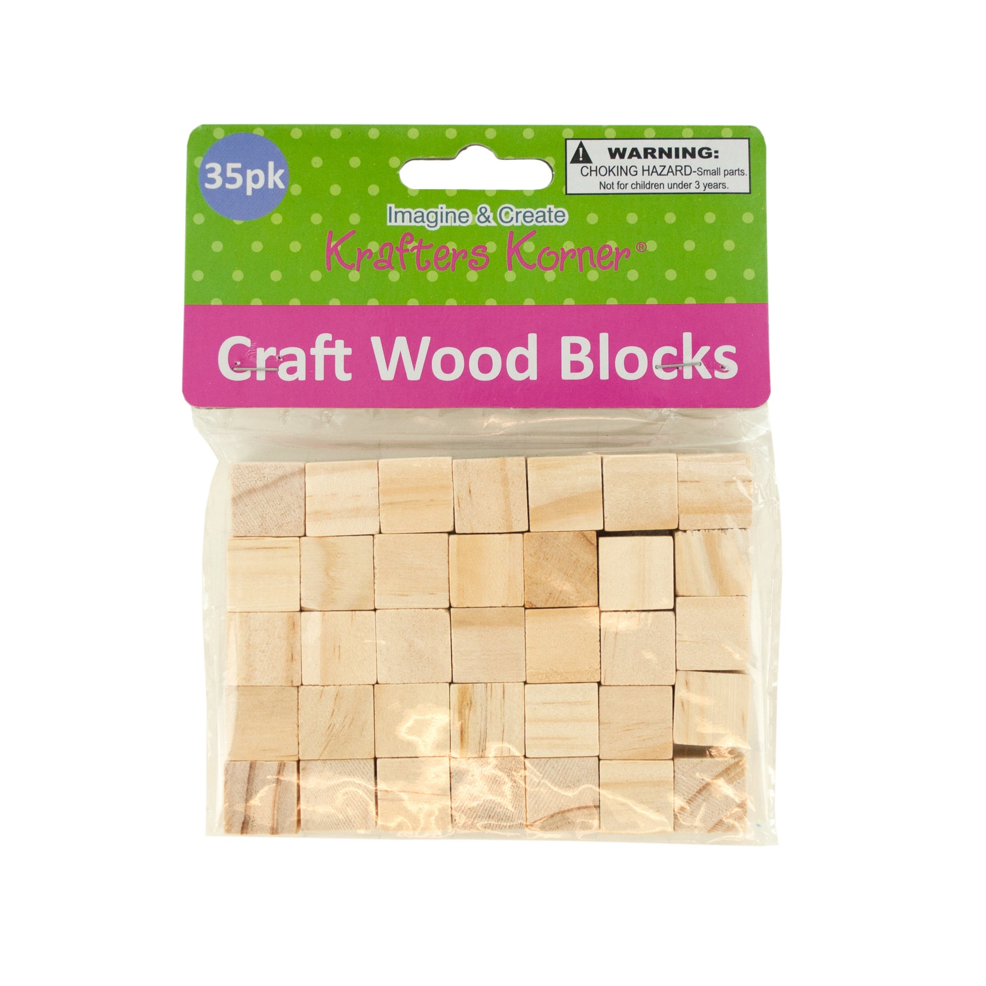 natural wooden craft blocks  -- 33 per box